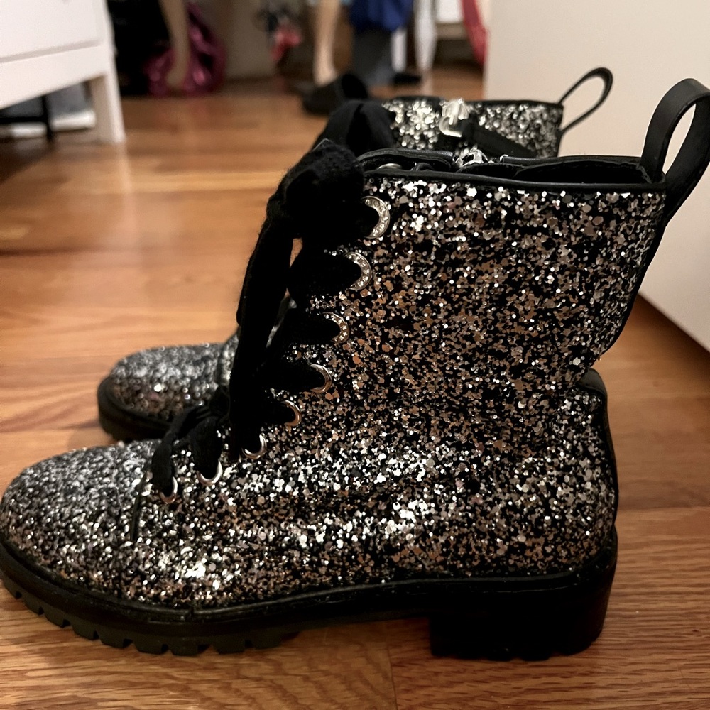 Kate Spade Sparkle Combat Boots